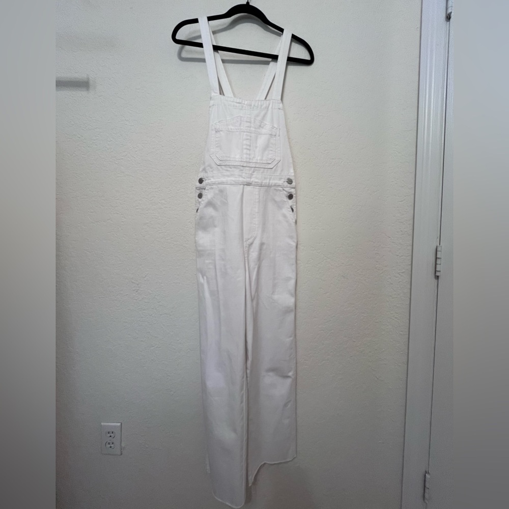 Nordstrom Women's White Denim Overalls